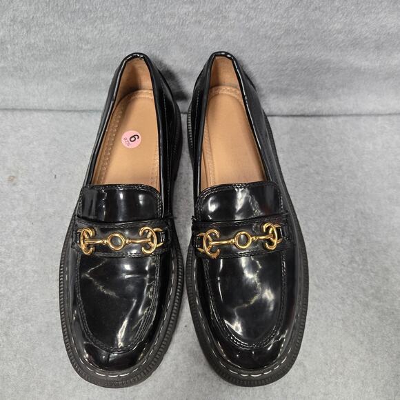 Circus By Sam Edelman Eileen Black Lug Sole  Loafers Size 9 - Picture 2 of 10